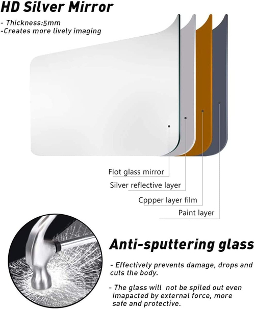 65 By 22 Inch Arched Window Pane Floor Wall Mount Mirror - Image 6
