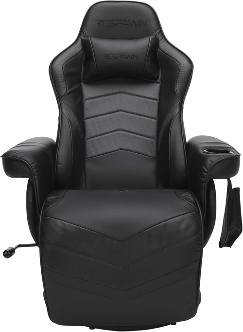 900 Gaming Recliner Black With Adjustable Leg Rest Cupholder - Image 3