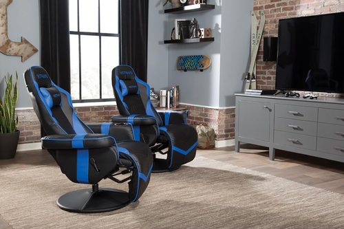 Blue 900 Gaming Recliner With Adjustable Leg Rest Cupholder - Image 6