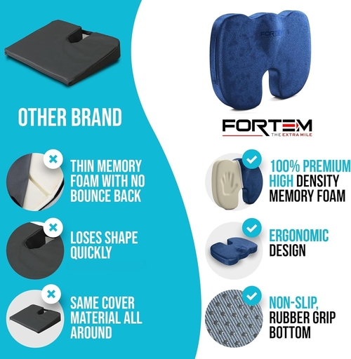 XL Memory Foam Office Chair Cushion With Lumbar Support - Image 6