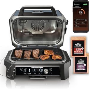 XL Smart Grill Smoker 7 In 1 With App Control Black