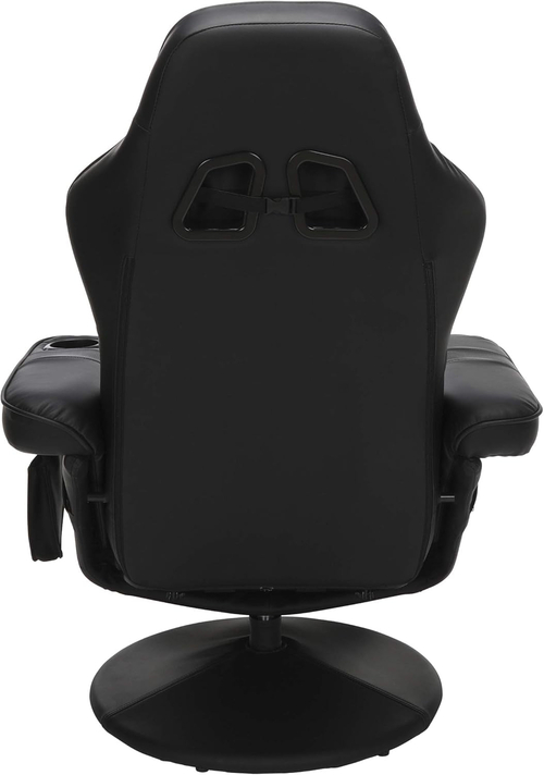 900 Gaming Recliner Black With Adjustable Leg Rest Cupholder - Image 5