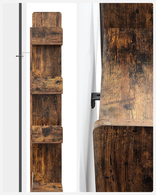 Tree Shaped Bookcase Rustic Brown Tall With 13 Shelves - Image 6