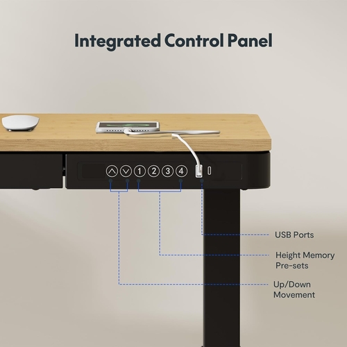Electric Standing Desk With USB Ports And Adjustable Height - Image 7