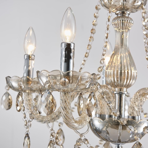 Champagne Crystal Chandelier 5 Light Modern Bedroom - Image 5