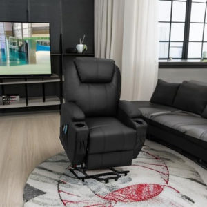 Power Lift Recliner Chair Leather With Massage For Elderly