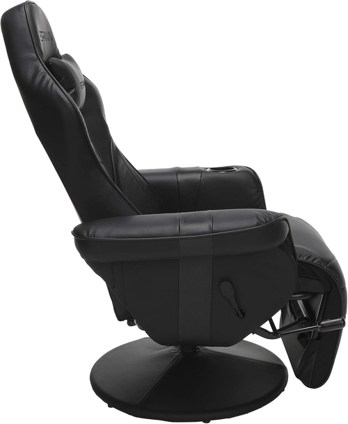 900 Gaming Recliner Black With Adjustable Leg Rest Cupholder - Image 4