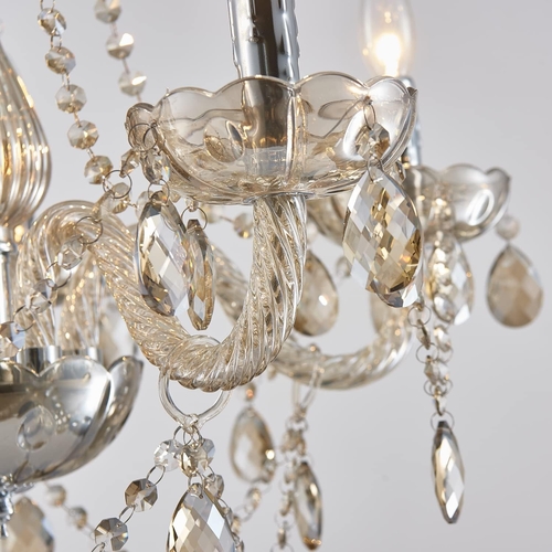 Champagne Crystal Chandelier 5 Light Modern Bedroom - Image 4