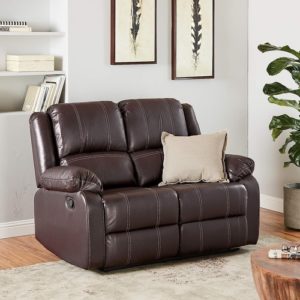 Brown Recliner Loveseat Modern Living Room Furniture