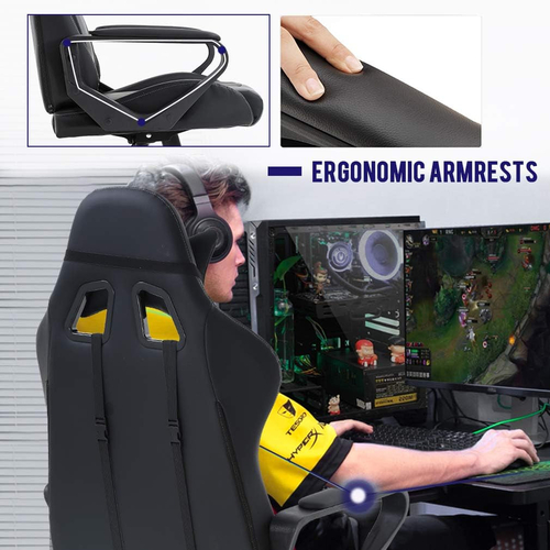 Ergonomic Gaming Chair White With Lumbar Support High Back - Image 5