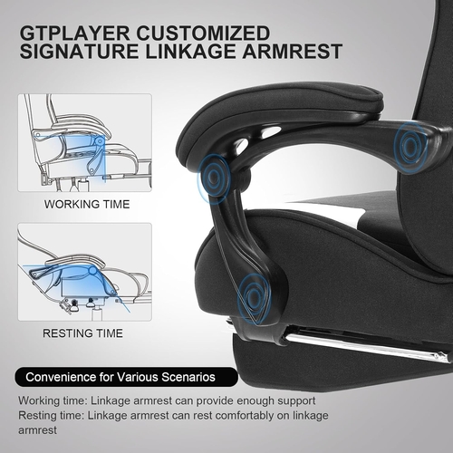 Ergonomic Gaming Chair With Footrest And Lumbar Support - Image 4