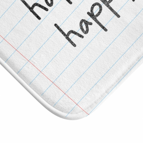 Happy Mind, Happy Life Pencil Font Bath Mat - Image 3