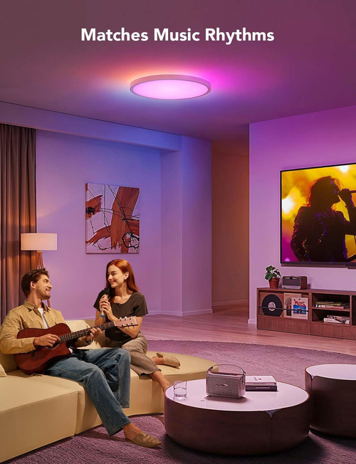RGBIC Smart Ceiling Light 12 Inch Alexa Compatible - Image 6