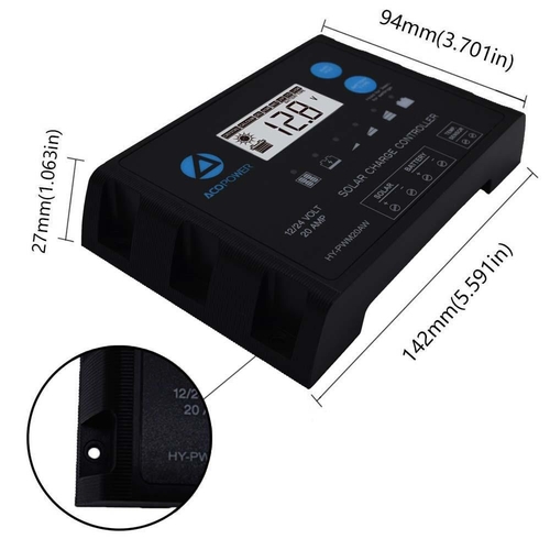 ProteusX 20A PWM Solar Charge Controller - Image 3