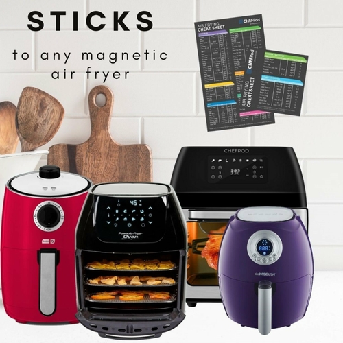 Air Fryer Magnetic Cheat Sheet Set Of 2, Air Fryer Accessories Cook - Image 6