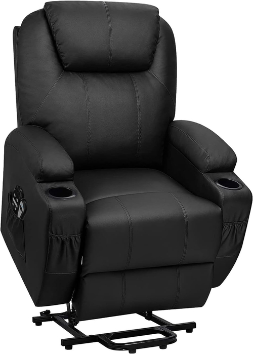 Power Lift Recliner Chair Leather With Massage For Elderly - Image 7