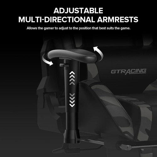 Gaming Chair With Bluetooth Speakers And Footrest Blue - Image 7