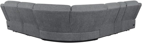 Bahrain 6 Piece Charcoal Motion Sectional Sofa Living Room - Image 3
