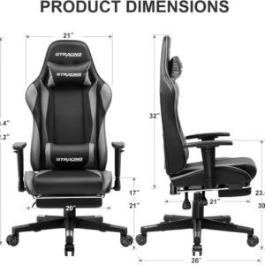 Ergonomic Gaming Chair With Footrest For Long Sessions Gray