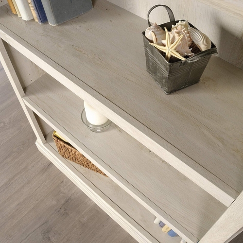 Three Shelf Bookcase Chalked Chestnut Finish With Adjustable Shelves - Image 4