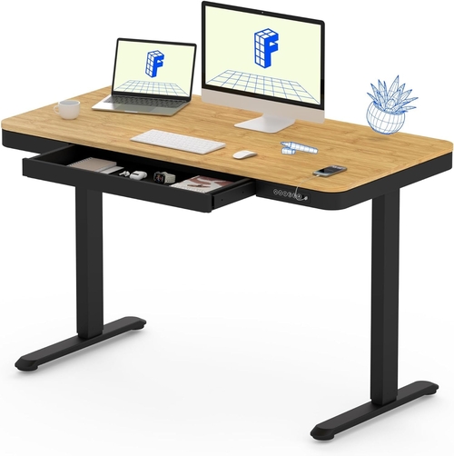 Electric Standing Desk With USB Ports And Adjustable Height