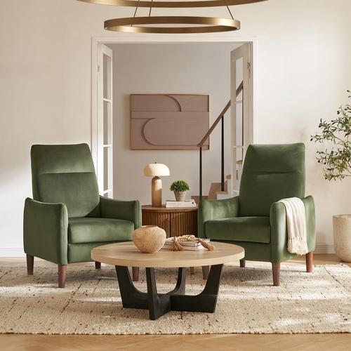 Arthur Olive Green Velvet Recliner Chair With 3 Positions - Image 7