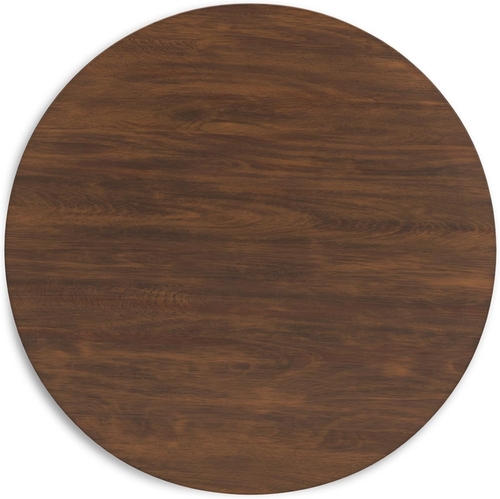 Traditional Round Dining Table Seats 4 Brown Finish - Image 4