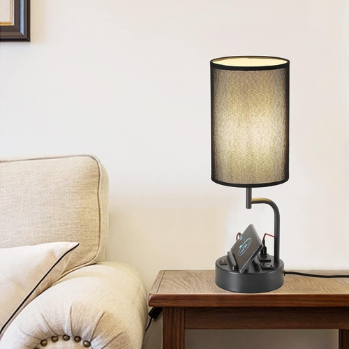 Table Lamp With 3 USB Ports And AC Outlet For Office - Image 7