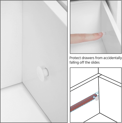 White Floor Cabinet With Four Drawers For Entryway Use - Image 8