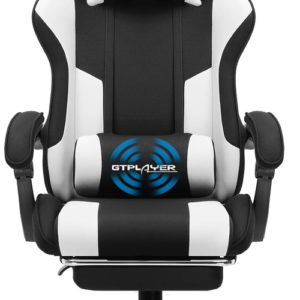Ergonomic Gaming Chair With Footrest And Lumbar Support