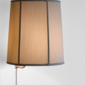 14"W Floating Shade Plug-In Wall Light Eggshell