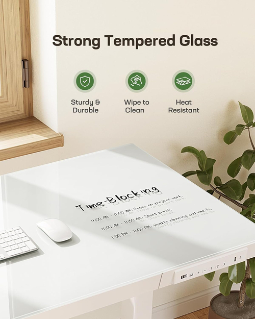 Glass Standing Desk 48x24 Height Adjustable For Home Office - Image 3