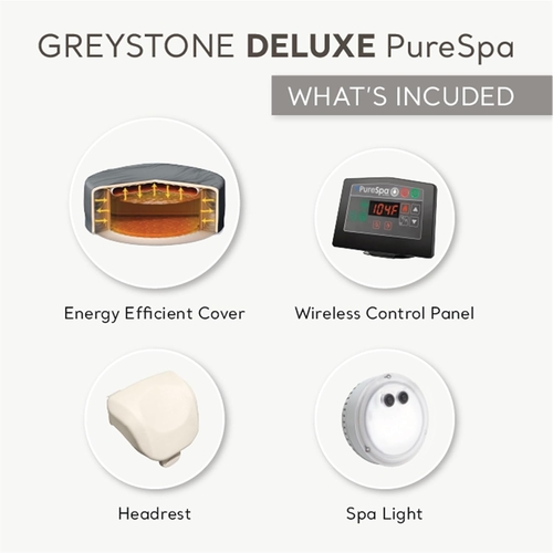 Purespa Plus Greystone 4-Person Inflatable Hot Tub with Jets - Image 8