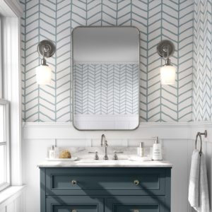 Inky Herringbone Wallpaper
