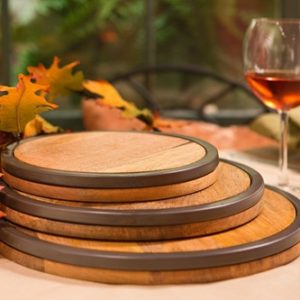 ML15810 Abbey Artisan Wood & Metal Round Trivet