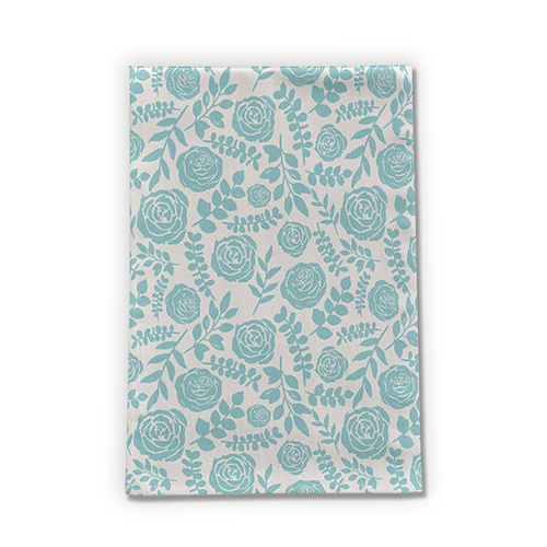 Baby Blue Floral Tea Towel - Image 2