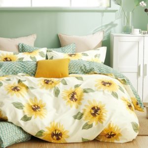 Mia Sunflower 100% Cotton Reversible Comforter Set