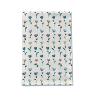 Colorful Ink Flower Tea Towel
