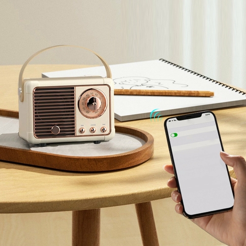 Bluetooth Compact Retro Speakers with Radio - Image 4