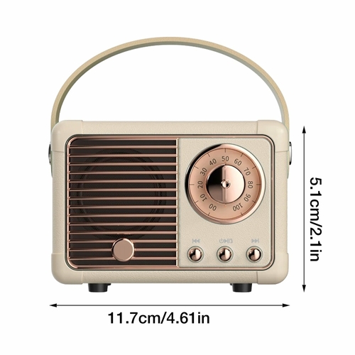 Bluetooth Compact Retro Speakers with Radio - Image 5