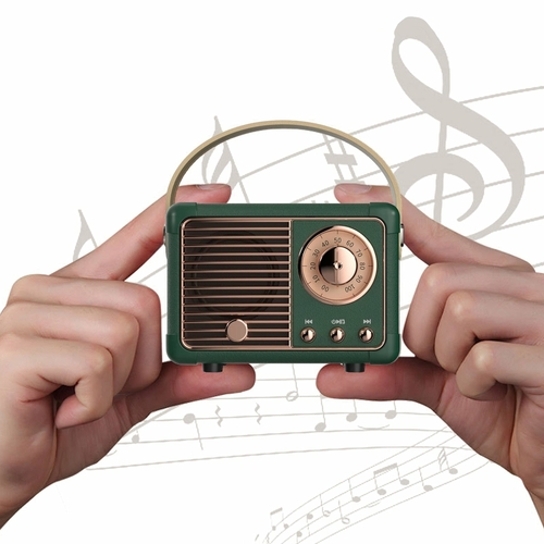 Bluetooth Compact Retro Speakers with Radio - Image 3