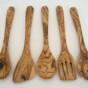 Olive Wood Kitchen Servers Set -5 pcs