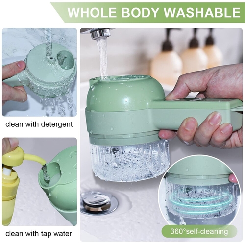 Portable Handheld 4 in 1 Electric Vegetable Slicer - Image 3