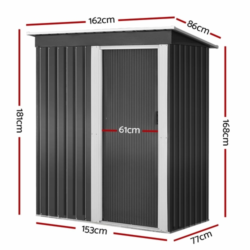 Giantz Garden Shed Outdoor Storage Sheds Tool Workshop 1.62x0.86M - Image 2