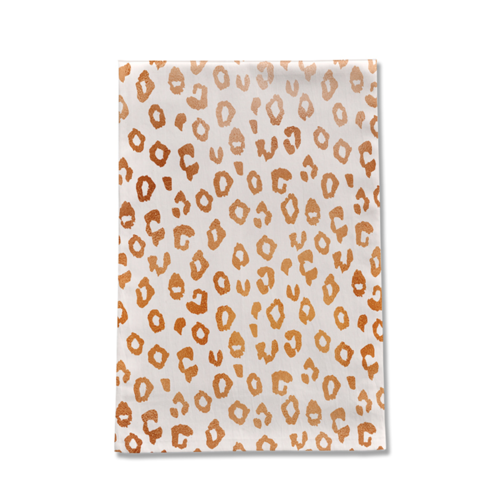 Copper Leopard Print Tea Towel - Image 2