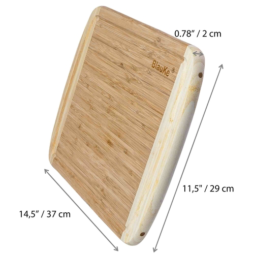 Large Wood Cutting Board for Kitchen 14x11" - Bamboo Chopping Board - Image 3