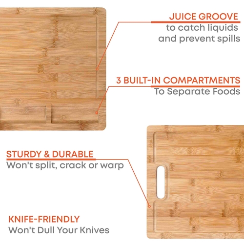Extra Large Bamboo Cutting Board - 17x12.5 inch Wood Cutting Board - Image 7