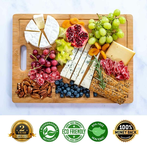 Extra Large Bamboo Cutting Board - 17x12.5 inch Wood Cutting Board - Image 2