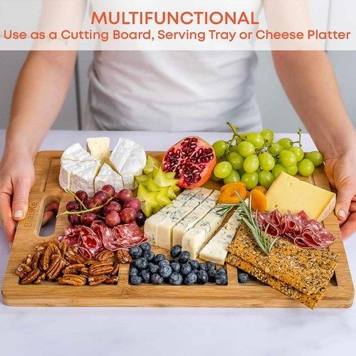 Extra Large Bamboo Cutting Board - 17x12.5 inch Wood Cutting Board - Image 5