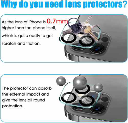 Camera Lens HD Tempered Glass Protector for iPhone 12 Pro Max 6.7 - Image 2